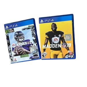 PlayStation‎ 4 Madden Football Bundle 19& 21 Football video games *works*